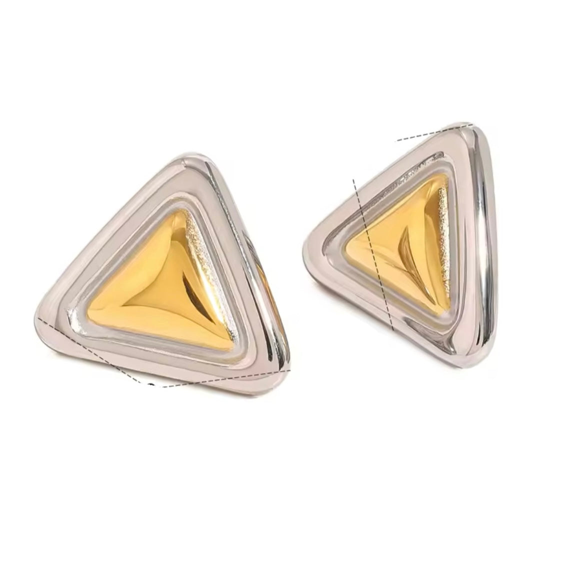 ARETES TRIÁNGULO BICOLOR