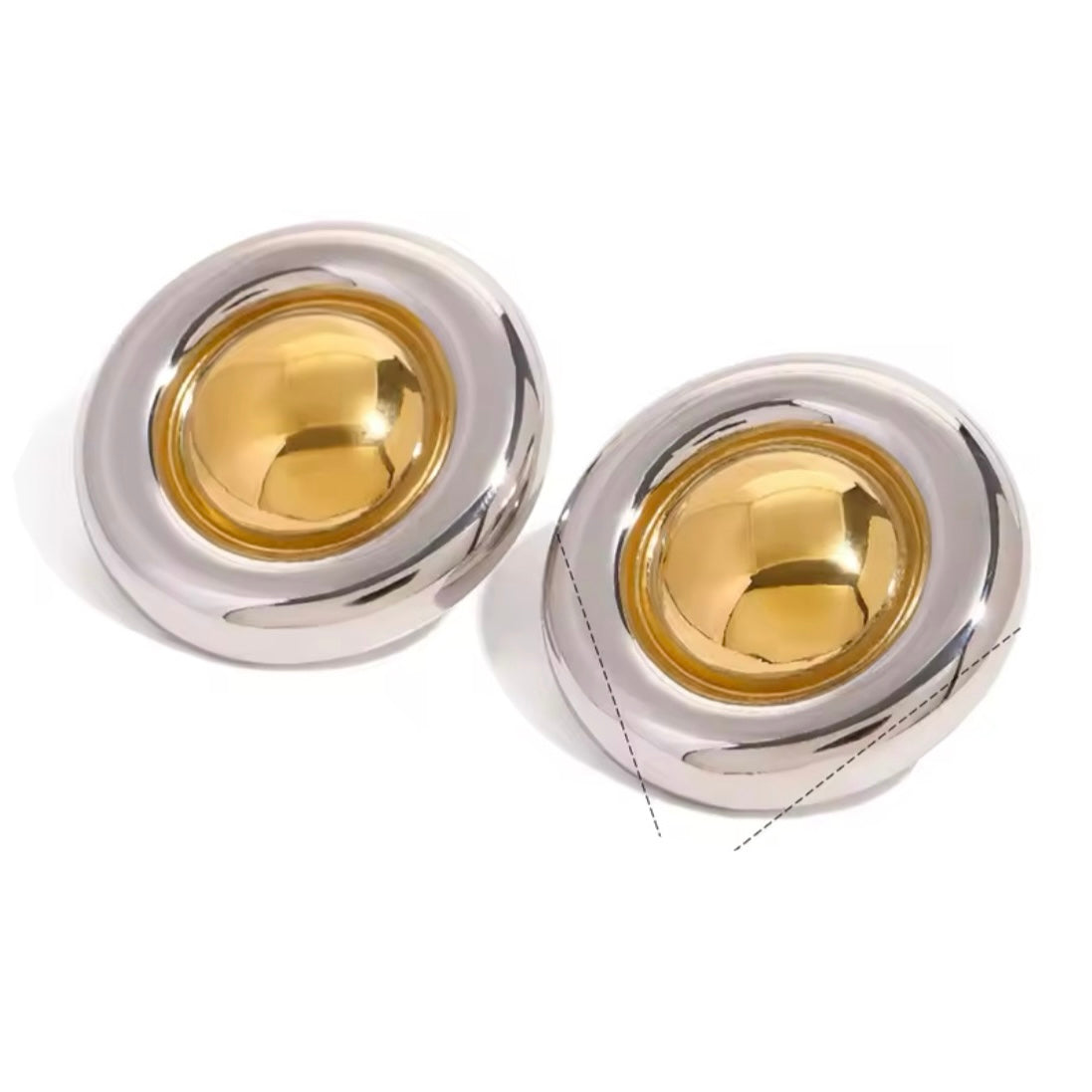 ARETES CÍRCULO BICOLOR