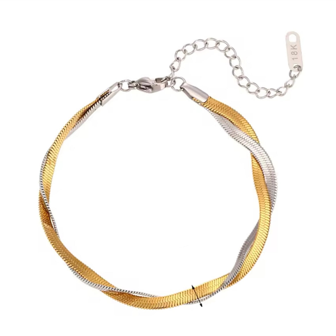 PULSERA TRENZADA BICOLOR