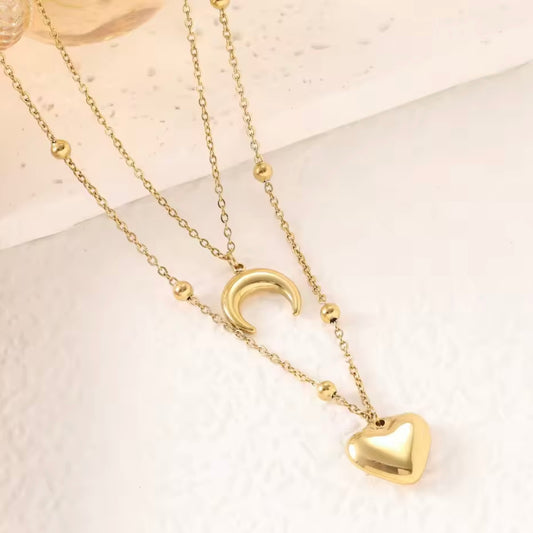 CADENA DOBLE CORAZÓN