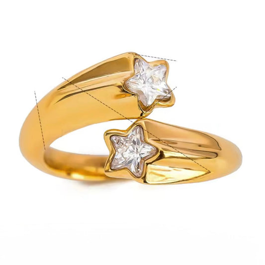 ANILLO ESTRELLA DOBLE