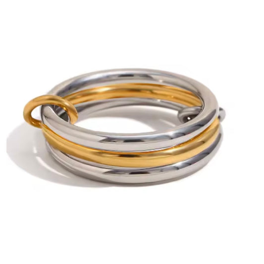 ANILLO TRIPLE BICOLOR